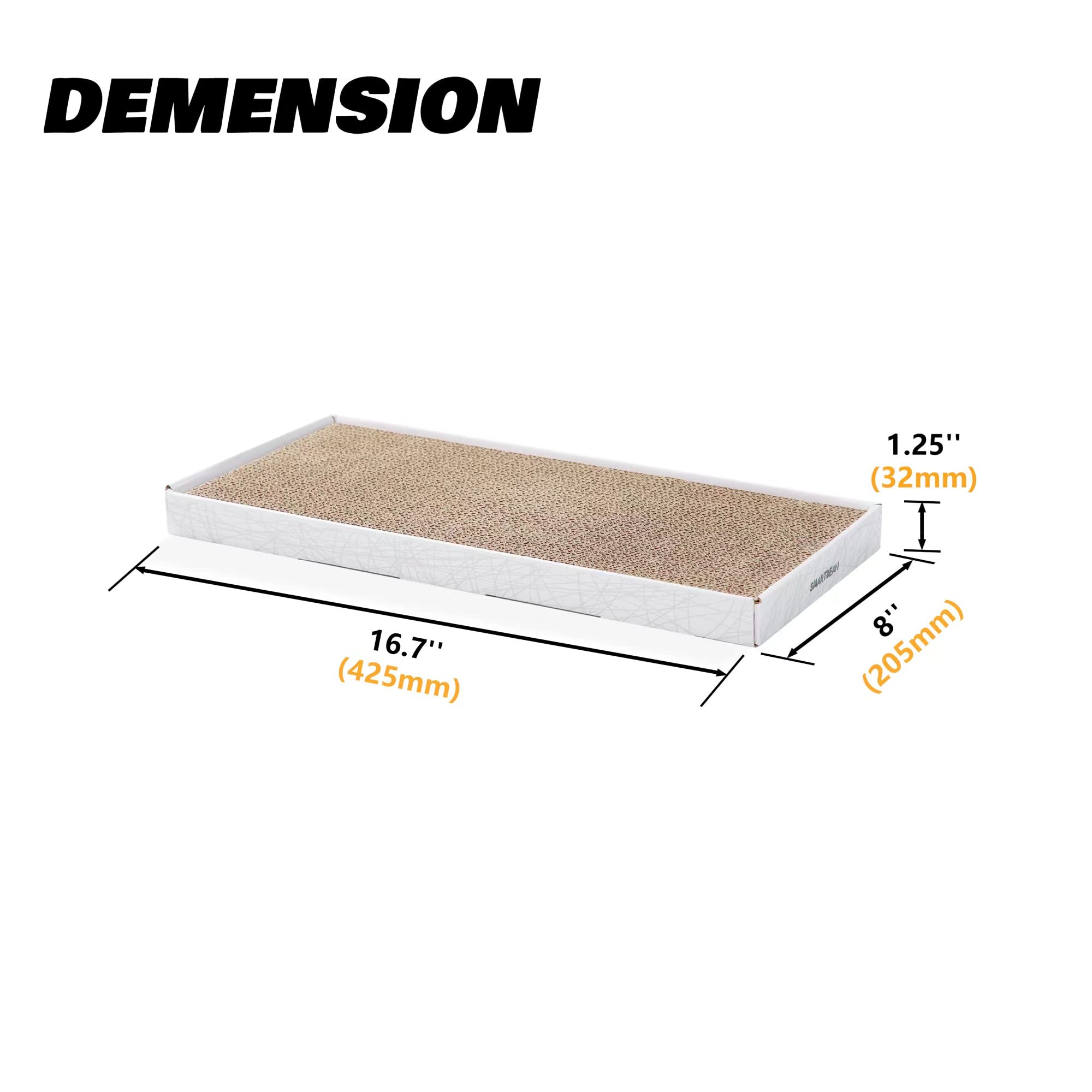 Cardboard Scratcher Pad Scratching Post:Smartbean 3Pcs Cat Cardboard,Cat Scratch Pad,Cat Post,Double-Sided Design For Double Lif